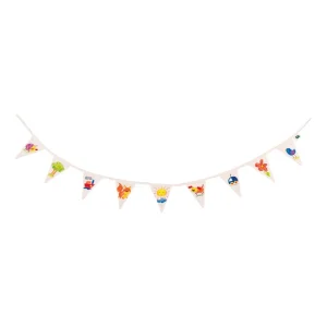 Goki Fairtrade katoen blanco vlaggenlijn 110 cm