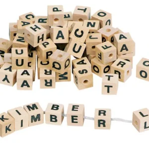 Goki Houten letterblokjes 300 stuks naturel