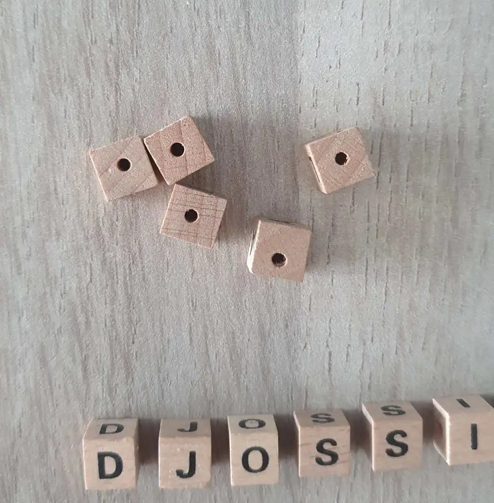 Goki Houten letterblokjes 300 stuks naturel - Afbeelding 4
