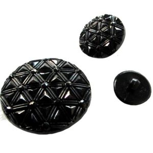 Zwarte glitterknoop
