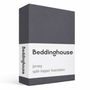 Beddinghouse Jersey Splittopper Hoeslaken – 140 x 200/220 cm – Antraciet