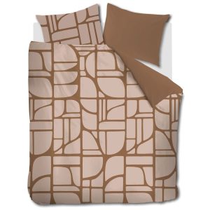 VTWonen Bold Shapes dekbedovertrek – 200×200/220 cm – Zachtroze