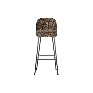 Vogue barstoel 80 cm fluweel flower